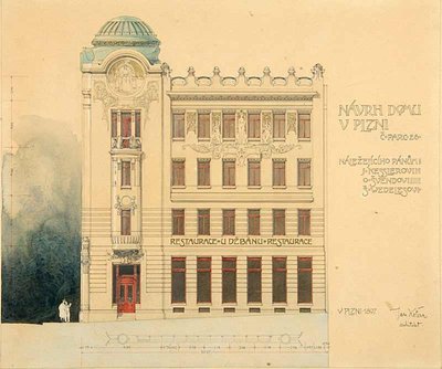 Design of a House in Pilsen by Jan Kotera